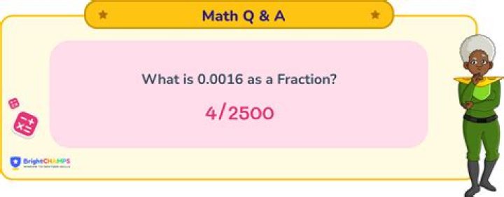 0016 as a fraction