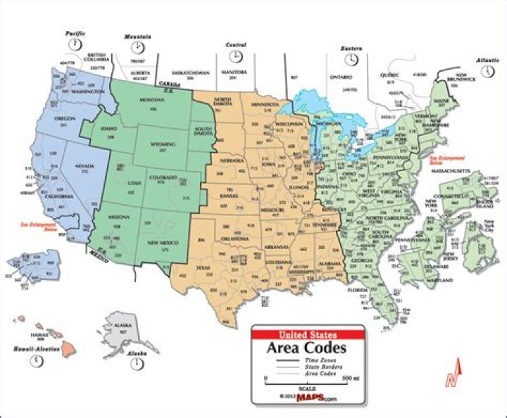 705 area code time zone