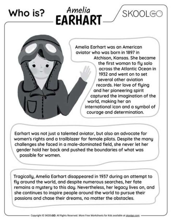 amelia earhart character traits