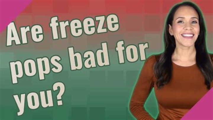 are freeze pops bad for you