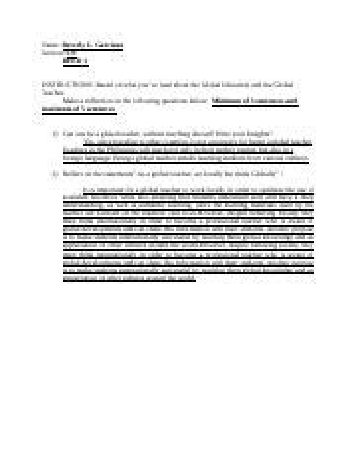 can one be a global teacher without teaching abroad