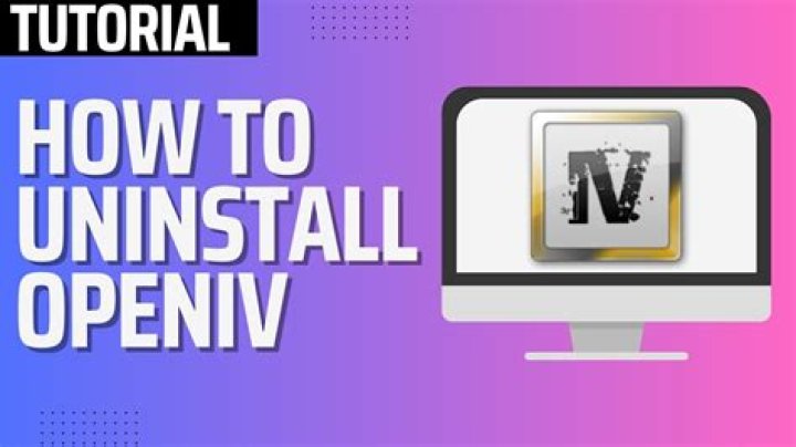 can’t uninstall openiv
