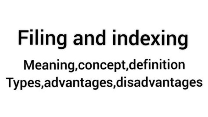 difference between filing and indexing