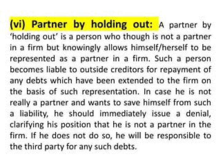 difference between partner by estoppel and partner by holding out