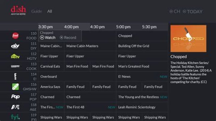 dish hopper guide font size