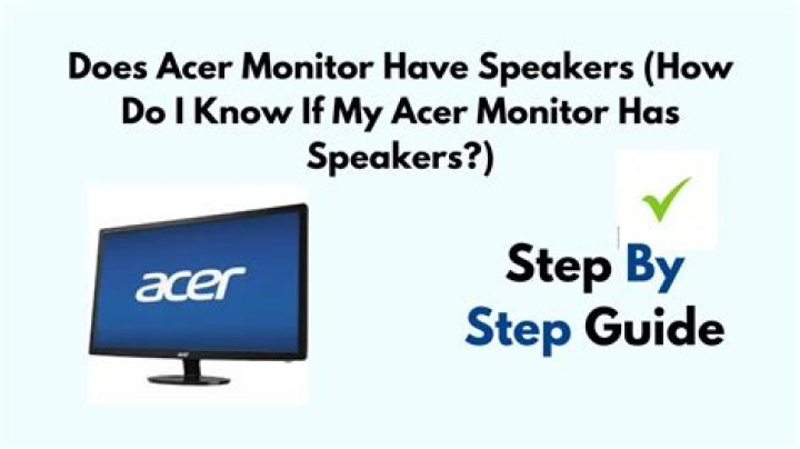 do acer monitors have speakers