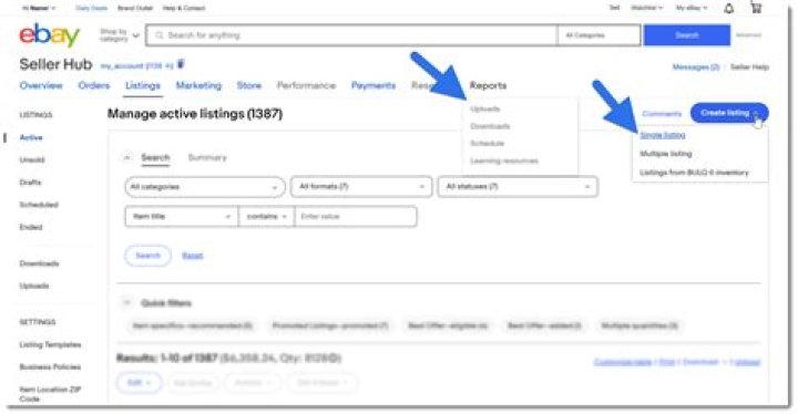 ebay page views include seller