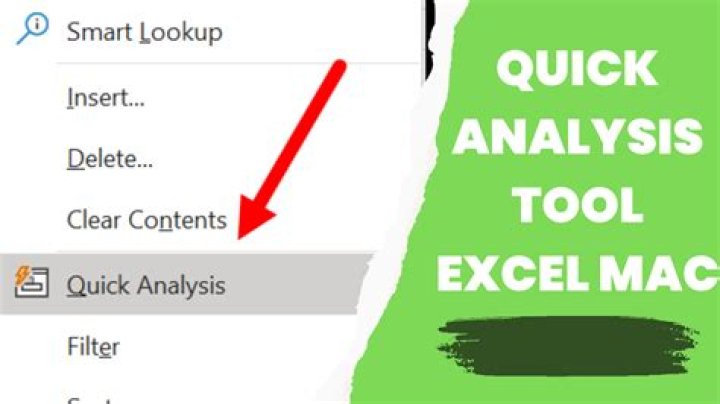 excel quick analysis tool mac
