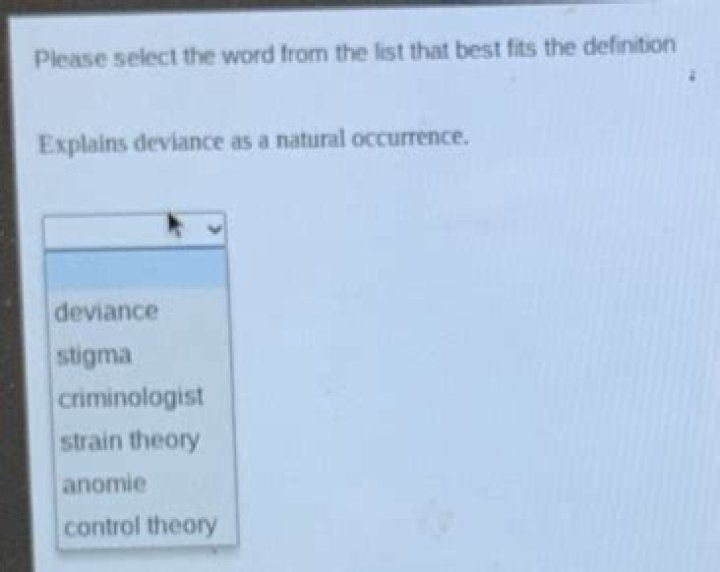 explains deviance as a natural occurrence.