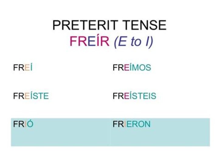 freir preterite