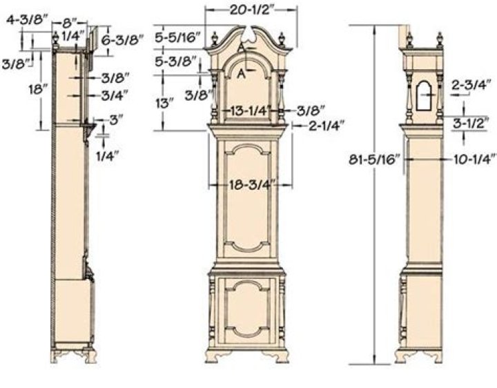 grandfather clock dimensions