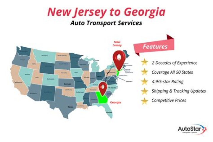 how far is georgia from new jersey by plane