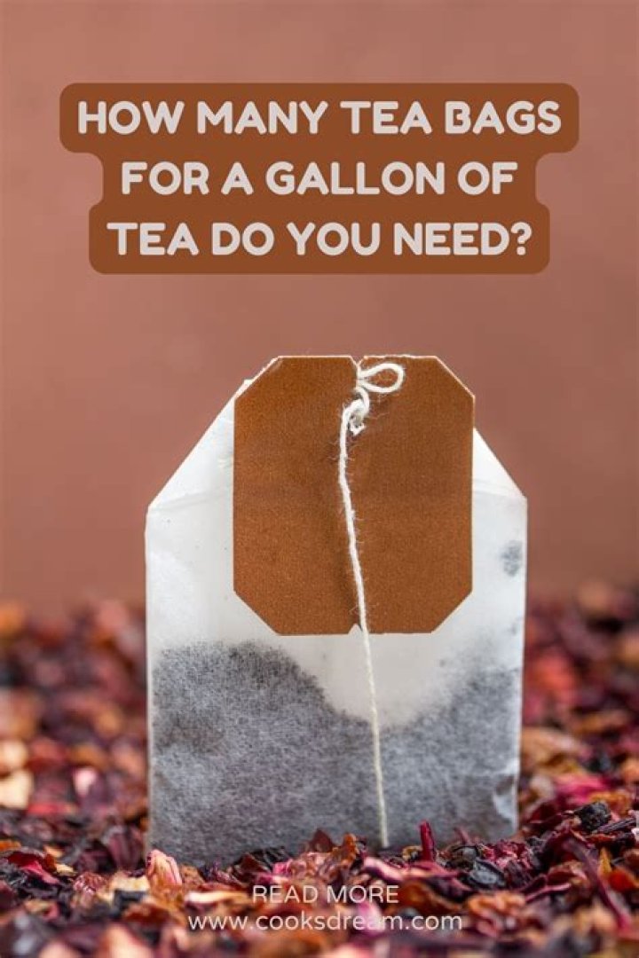 how many tea bags for 64 oz of water