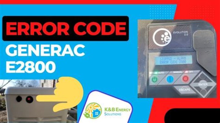 how to clear generac error code