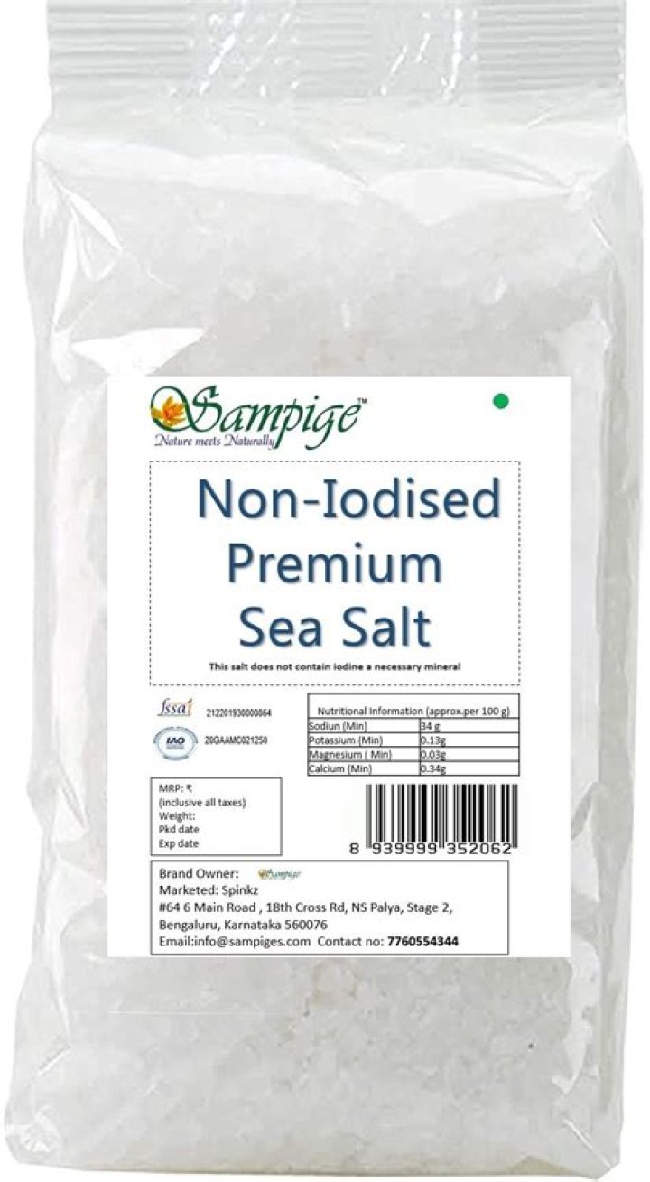 is saxa sea salt non iodized
