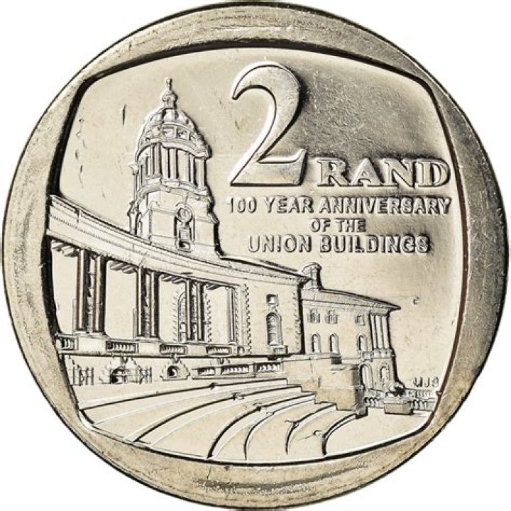 price 2 rand coin union building value