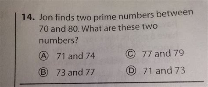 prime numbers between 70 and 80