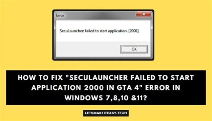seculauncher failed to start application.[2000]