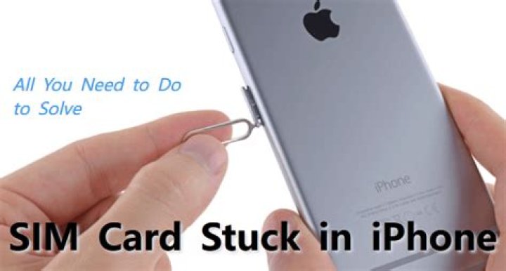 sim card stuck in iphone without tray