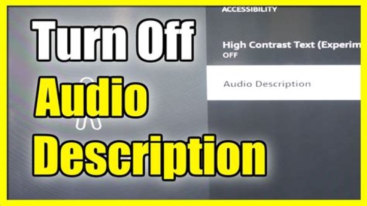 turn off abc audio description