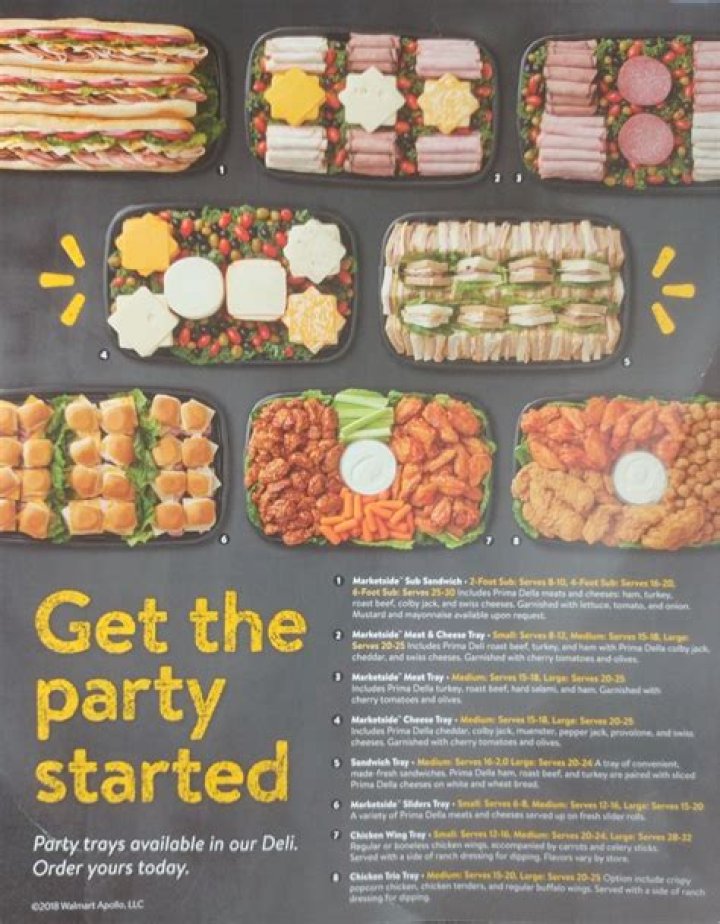 walmart party subs prices