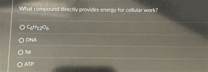 what compound directly provides energy for cellular work
