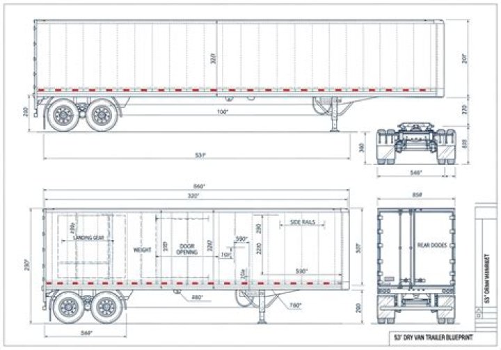 What is the max width for a 53-foot trailer?