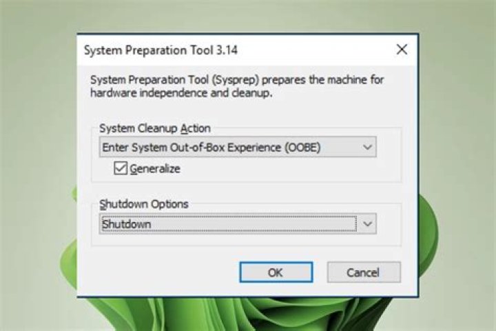 “when using sysprep on the master computer