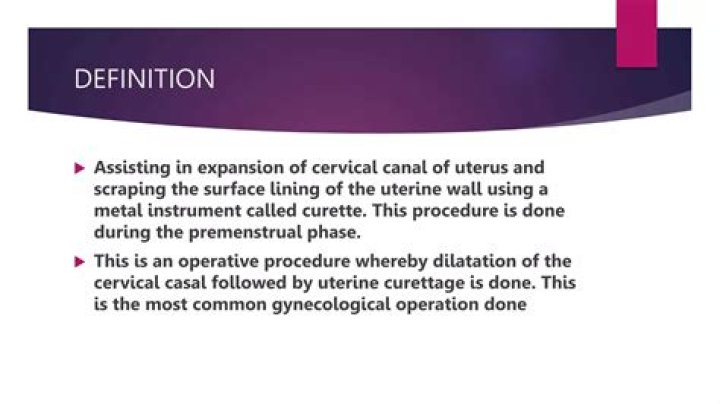 which abbreviation refers to the expansion of the cervix and scraping of the uterine cavity?