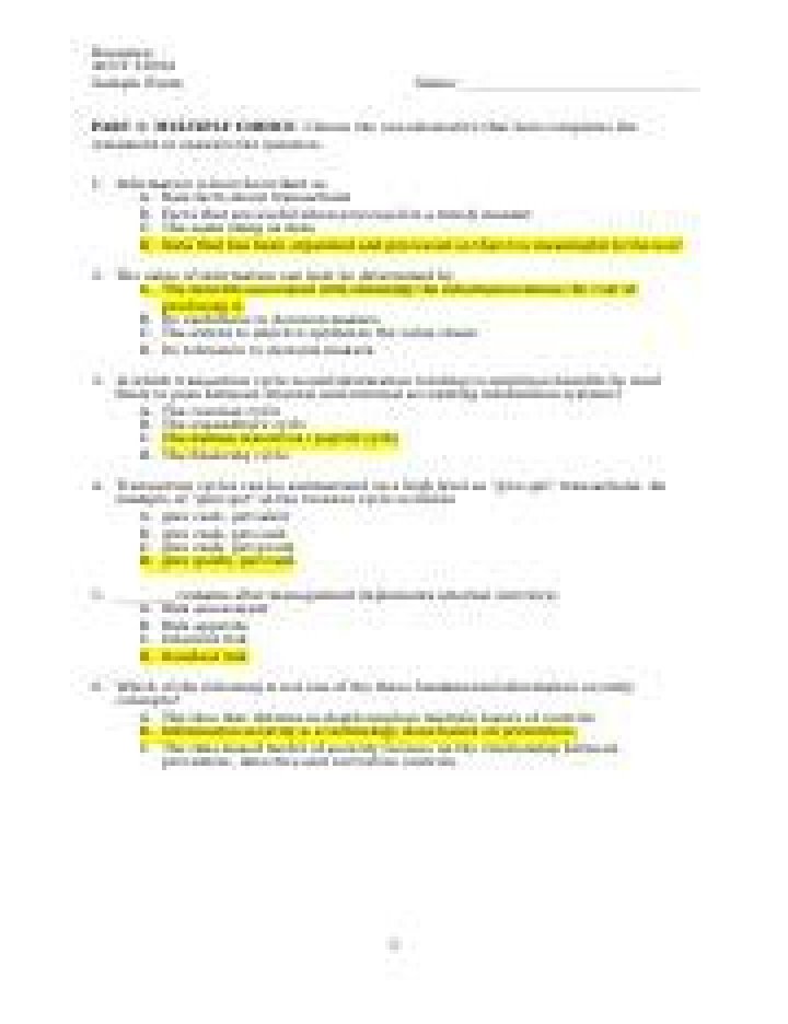 which of the following is an example of a turnaround document?