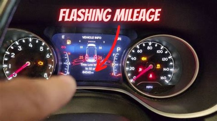 why is my mileage flashing